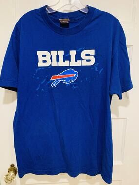 NFL Team Apparel Vintage Y2K Buffalo Bills Blue T-Shirt Blue Size Large 90's